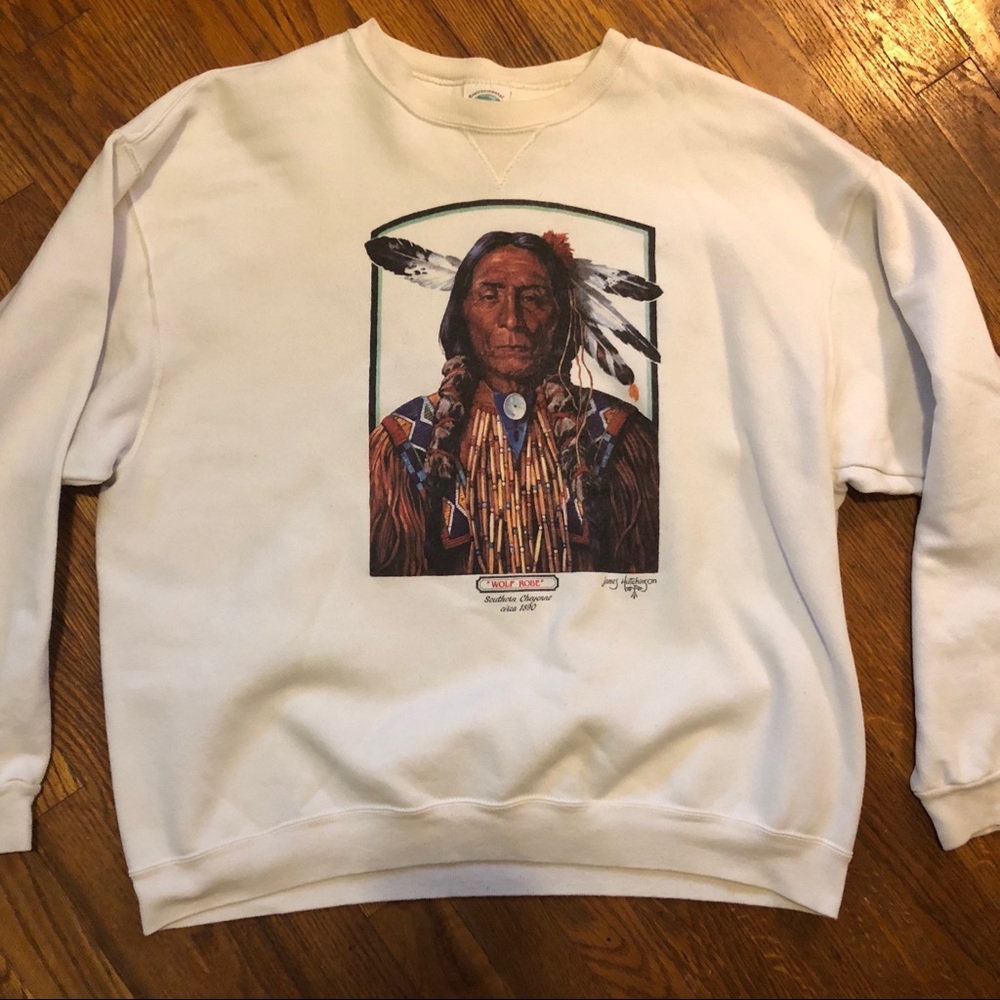 *VINTAGE* Men’s Indian Crewneck Sweatshirt L/XL